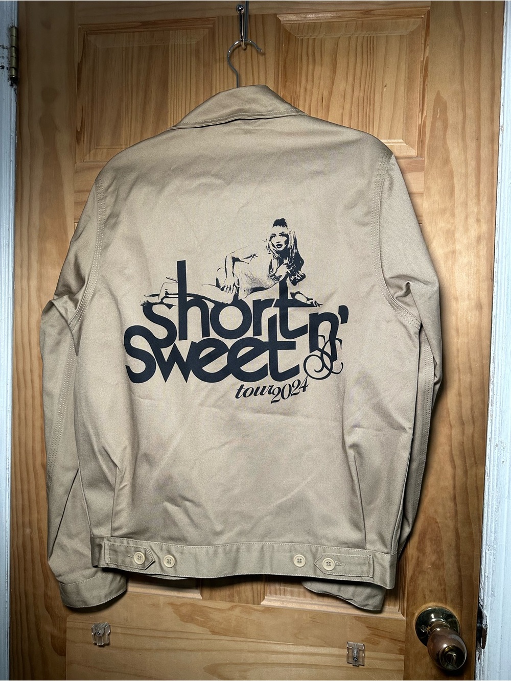 Beige Short'n' Sweet Graphic Lightweight Shirt Jacket